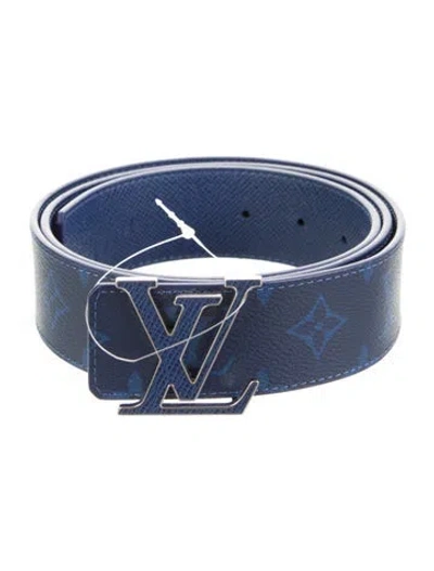 Pre-owned Louis Vuitton 2023 Lv Initiales 40mm Reversible Waist Belt In Blue