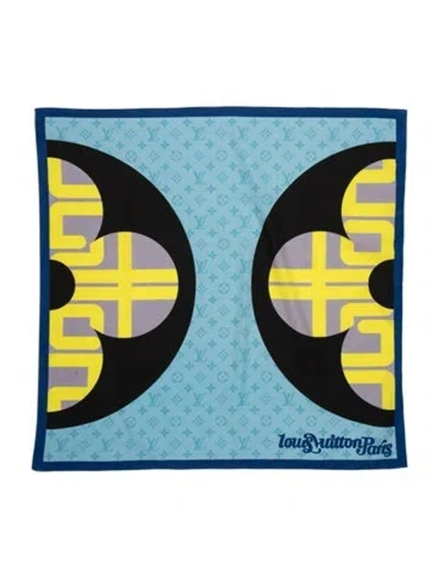 Pre-owned Louis Vuitton 2023 Lv Monogram Bandana In Blue