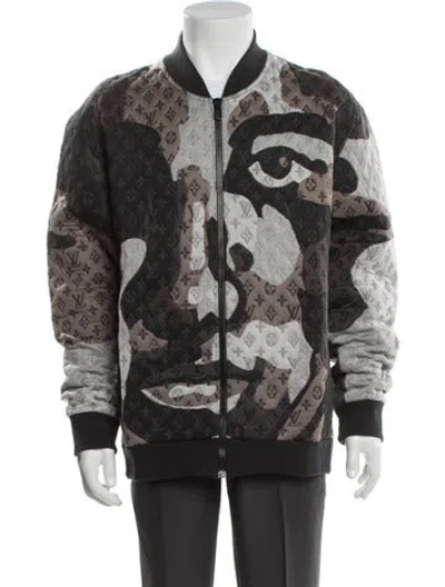 Pre-owned Louis Vuitton 2023 Lv Monogram Bomber Jacket In Black