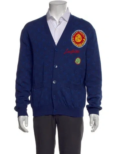 Pre-owned Louis Vuitton 2023 Lv Monogram Cardigan In Blue