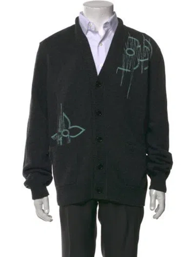 Pre-owned Louis Vuitton 2023 Lv Monogram Cardigan In Gray
