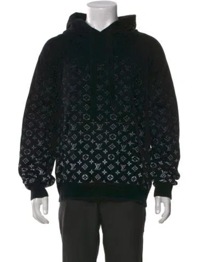 Pre-owned Louis Vuitton 2023 Lv Monogram Hoodie In Black