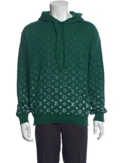 Pre-owned Louis Vuitton 2023 Lv Monogram Hoodie In Green