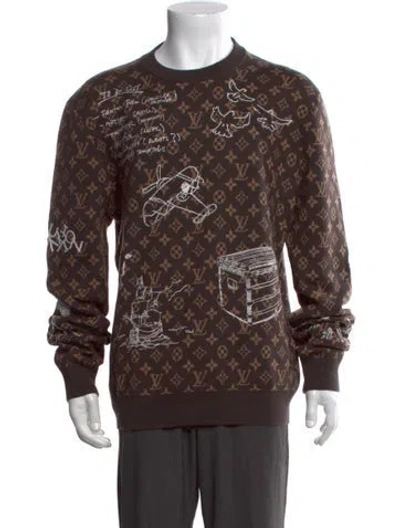 Pre-owned Louis Vuitton 2023 Lv Monogram Pullover In Brown