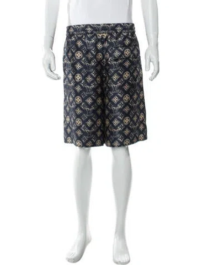 Pre-owned Louis Vuitton 2023 Lv Monogram Shorts W/ Tags W/ Tags In Blue