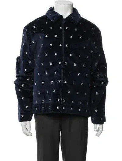 Pre-owned Louis Vuitton 2023 Lv Monogram Windbreaker In Blue
