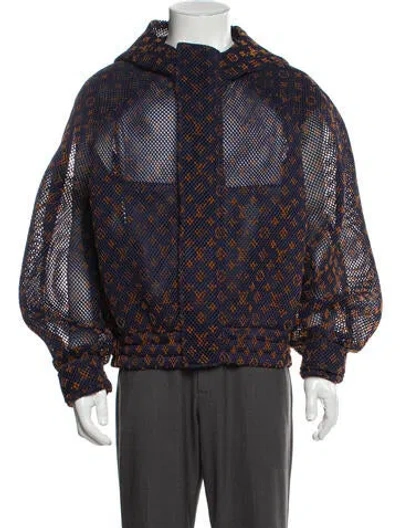 Pre-owned Louis Vuitton 2023 Lv Monogram Windbreaker W/ Tags In Blue