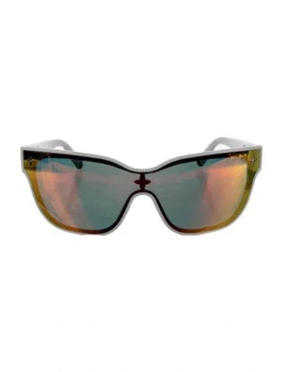 Pre-owned Louis Vuitton 2023 Lv Shadow Shield Sunglasses In White