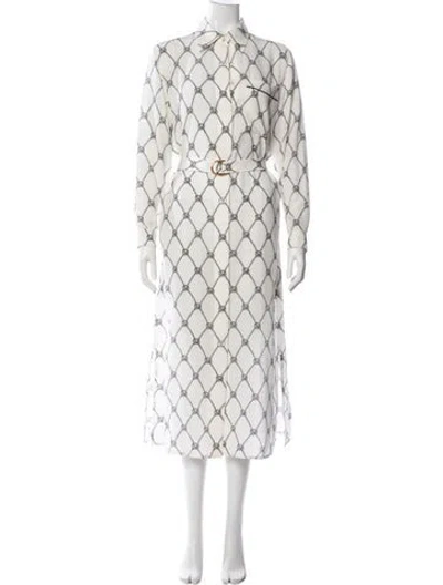 Pre-owned Louis Vuitton 2023 Midi Length Dress In Neutrals