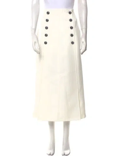 Pre-owned Louis Vuitton 2023 Midi Length Skirt In White