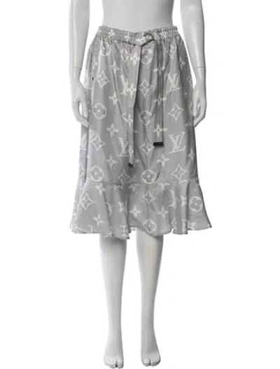 Pre-owned Louis Vuitton 2023 Midi Length Skirt In White