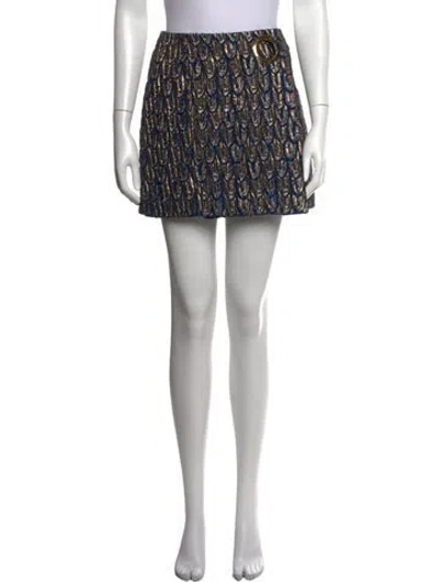 Pre-owned Louis Vuitton 2023 Mini Skirt In Blue/metallic