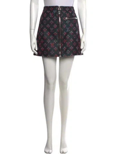 Pre-owned Louis Vuitton 2023 Mini Skirt W/ Tags In Blue/red