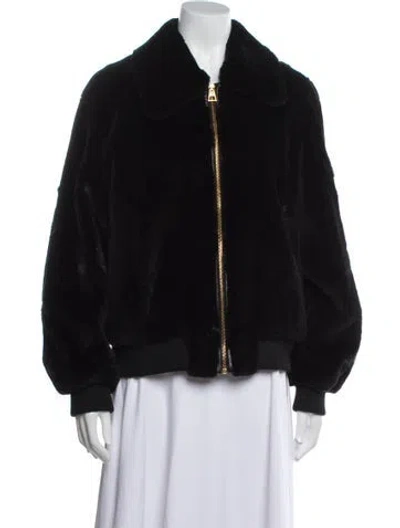 Pre-owned Louis Vuitton 2023 Mink Fur Jacket In Black