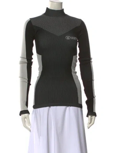 Pre-owned Louis Vuitton 2023 Mock Neck Sweatshirt In Black