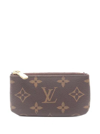 Pre-owned Louis Vuitton 2023 Monogram Key Ring Coin Purse In Brown