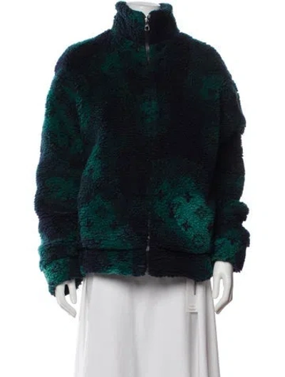 Pre-owned Louis Vuitton 2023 Monogram Parka Faux Fur Jacket In Multi