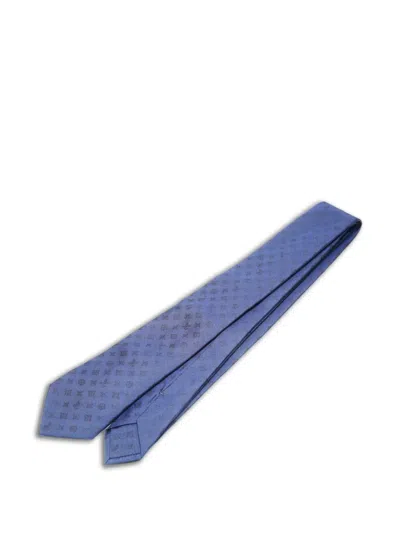 Pre-owned Louis Vuitton 2023 Monogram Tie In Blue