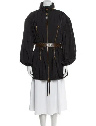 Pre-owned Louis Vuitton 2023 Nylon Coat In Black