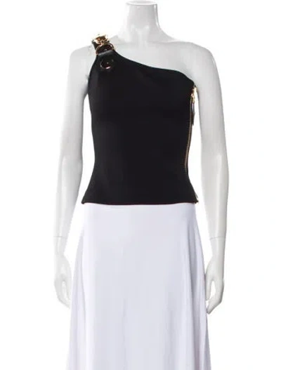 Pre-owned Louis Vuitton 2023 One-shoulder Crop Top In Black
