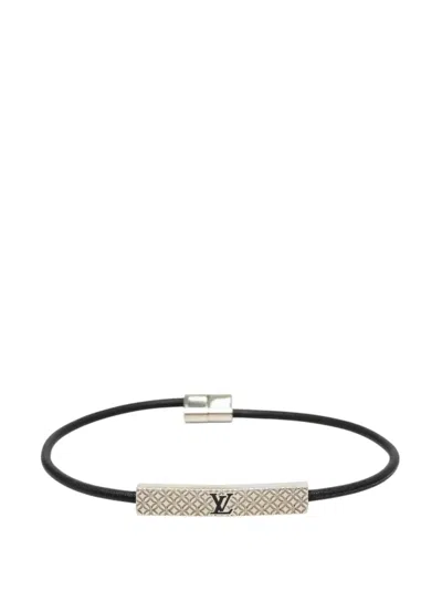 Pre-owned Louis Vuitton 2023 Palladium Plated Champs Elysees Bracelet Costume Bracelet In Black