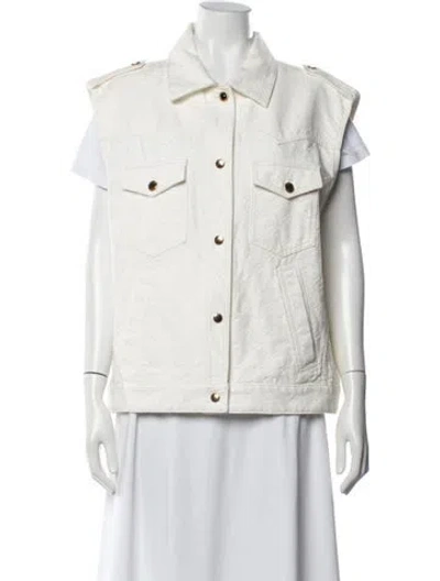 Pre-owned Louis Vuitton 2023 Patterned Denim Jacket In White