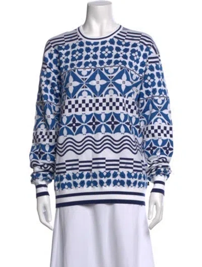 Pre-owned Louis Vuitton 2023 Patterned Sweater In Blue