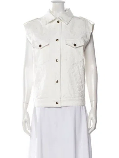 Pre-owned Louis Vuitton 2023 Patterned Vest In White