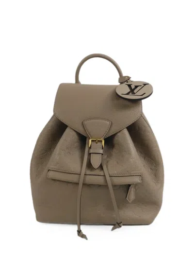 Pre-owned Louis Vuitton 2023 Pm Montsouris Monogram Empreinte Backpack In Neutrals