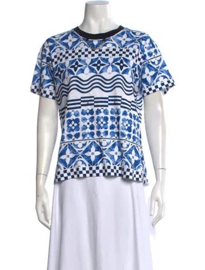 Pre-owned Louis Vuitton 2023 Printed T-shirt In Blue