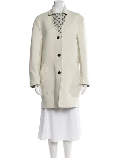 Pre-owned Louis Vuitton 2023 Reversible Jacquard Coat In Neutral