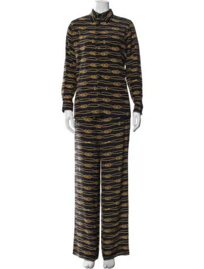 Pre-owned Louis Vuitton 2023 Silk Lounge Set In Blue