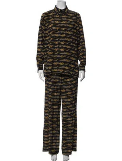 Pre-owned Louis Vuitton 2023 Silk Pajamas In Blue