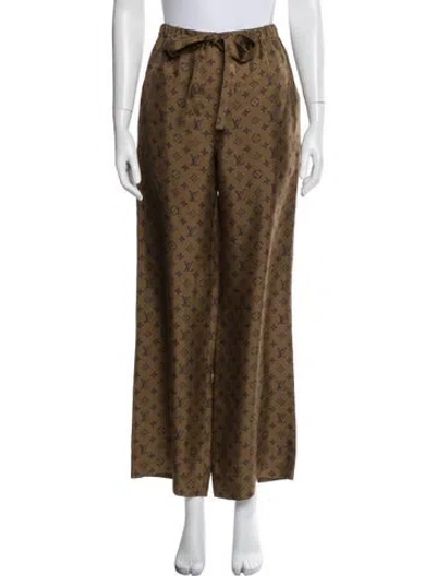 Pre-owned Louis Vuitton 2023 Silk Pajamas In Brown