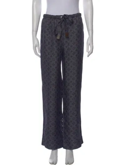 Pre-owned Louis Vuitton 2023 Silk Pajamas W/ Tags In Blue