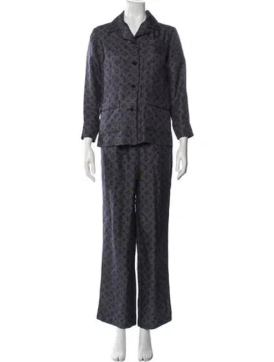 Pre-owned Louis Vuitton 2023 Silk Pant Set W/ Tags In Gray