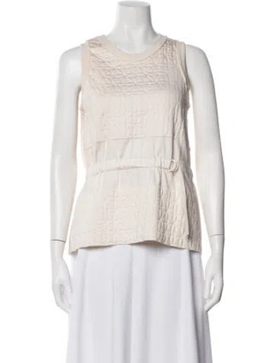 Pre-owned Louis Vuitton 2023 Silk Top In Neutral