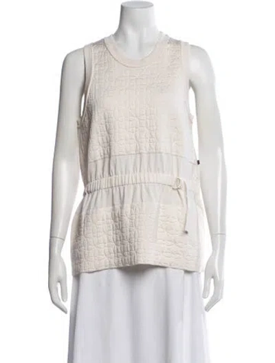 Pre-owned Louis Vuitton 2023 Silk Top In White