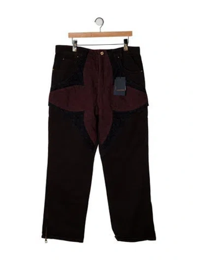 Pre-owned Louis Vuitton 2023 Straight-leg Jeans In Brown