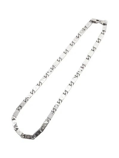 Pre-owned Louis Vuitton 2023 Tide Up Monogram Necklace In Silver