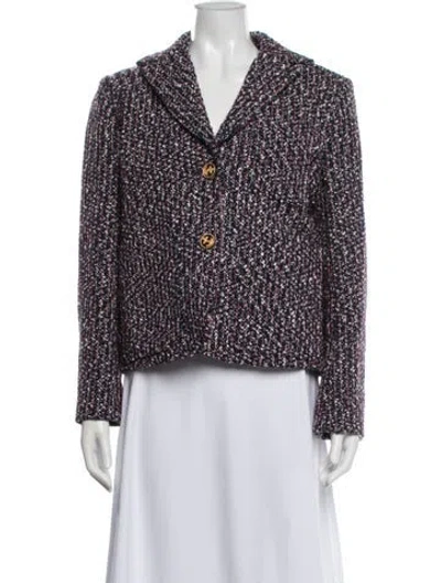 Pre-owned Louis Vuitton 2023 Tweed Pattern Jacket In Blue