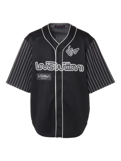 Pre-owned Louis Vuitton 2023 V-neck Baseball Shirt In Black