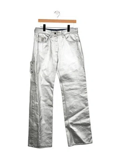 Pre-owned Louis Vuitton 2023 Wide Leg Jeans In Silver