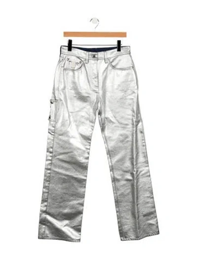 Pre-owned Louis Vuitton 2023 Wide Leg Jeans W/ Tags In Silver