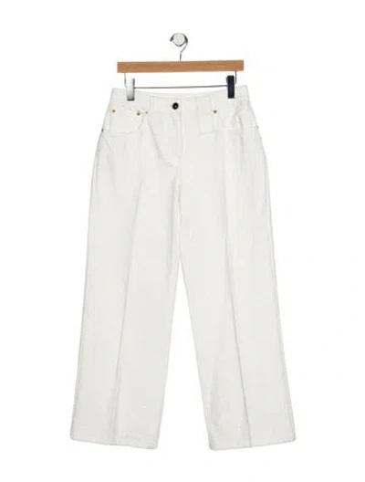 Pre-owned Louis Vuitton 2023 Wide Leg Jeans In White