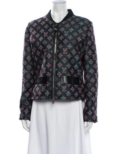 Pre-owned Louis Vuitton 2023 Wool Bomber Jacket W/ Tags In Blue
