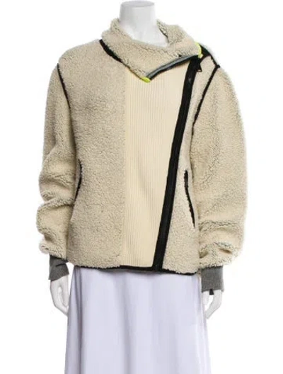Pre-owned Louis Vuitton 2023 Wool Faux Fur Jacket In Neutral