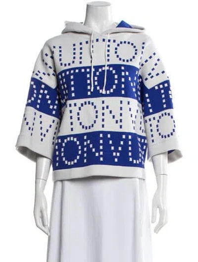 Pre-owned Louis Vuitton 2023 Wool Hoodie W/ Tags In Blue/neutrals