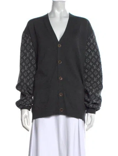Pre-owned Louis Vuitton 2023 Wool Sweater In Gray