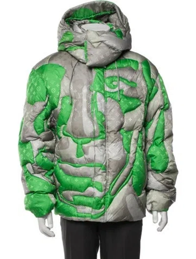 Pre-owned Louis Vuitton 2023 X Kidsuper Puffer Coat W/ Tags In Grey